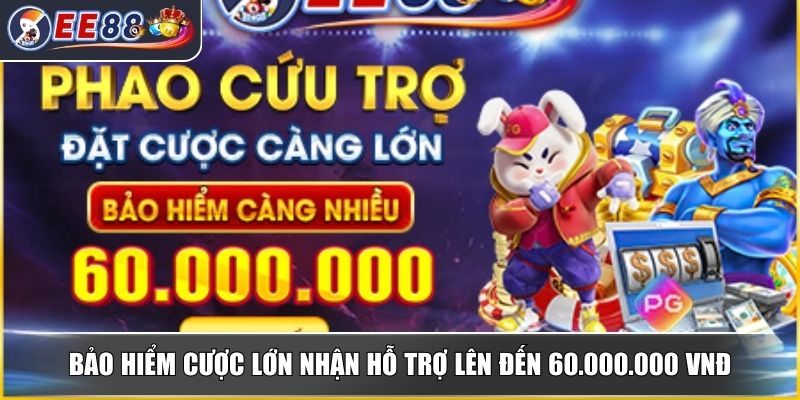 Khuyến Mãi EE88 - Ưu Đãi Hấp Dẫn Và Hướng Dẫn Tham Gia 2 Bảo hiểm cược lớn nhận hỗ trợ lên đến 60.000.000 VNĐ