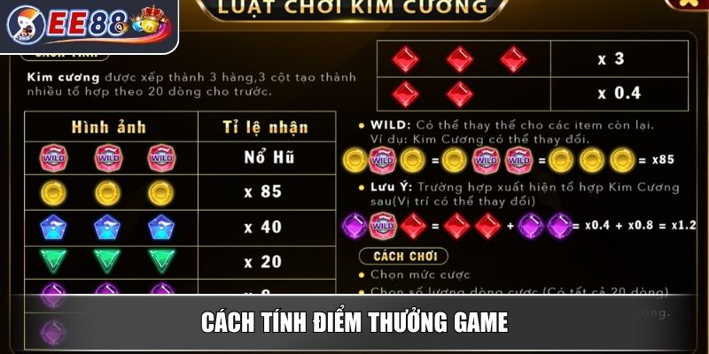 Nổ Hũ Kim Cương - Săn Jackpot Khổng Lồ Chỉ Có Tại EE88 4 Cách tính điểm thưởng game